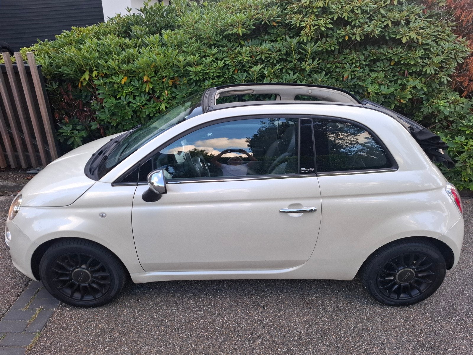 Fiat 500 1.2 C cabrio 109453km PARELMOER WIT prachtstaat...., Auto's, Fiat, Voorwielaandrijving, 4 cilinders, Wit, Handgeschakeld