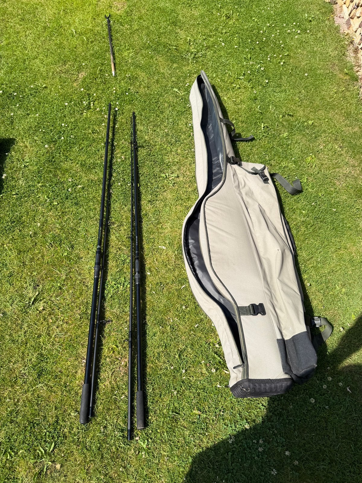 Hengel, schepnet, foudraal, steunen, Watersport en Boten, Ophalen, Gebruikt, Complete set