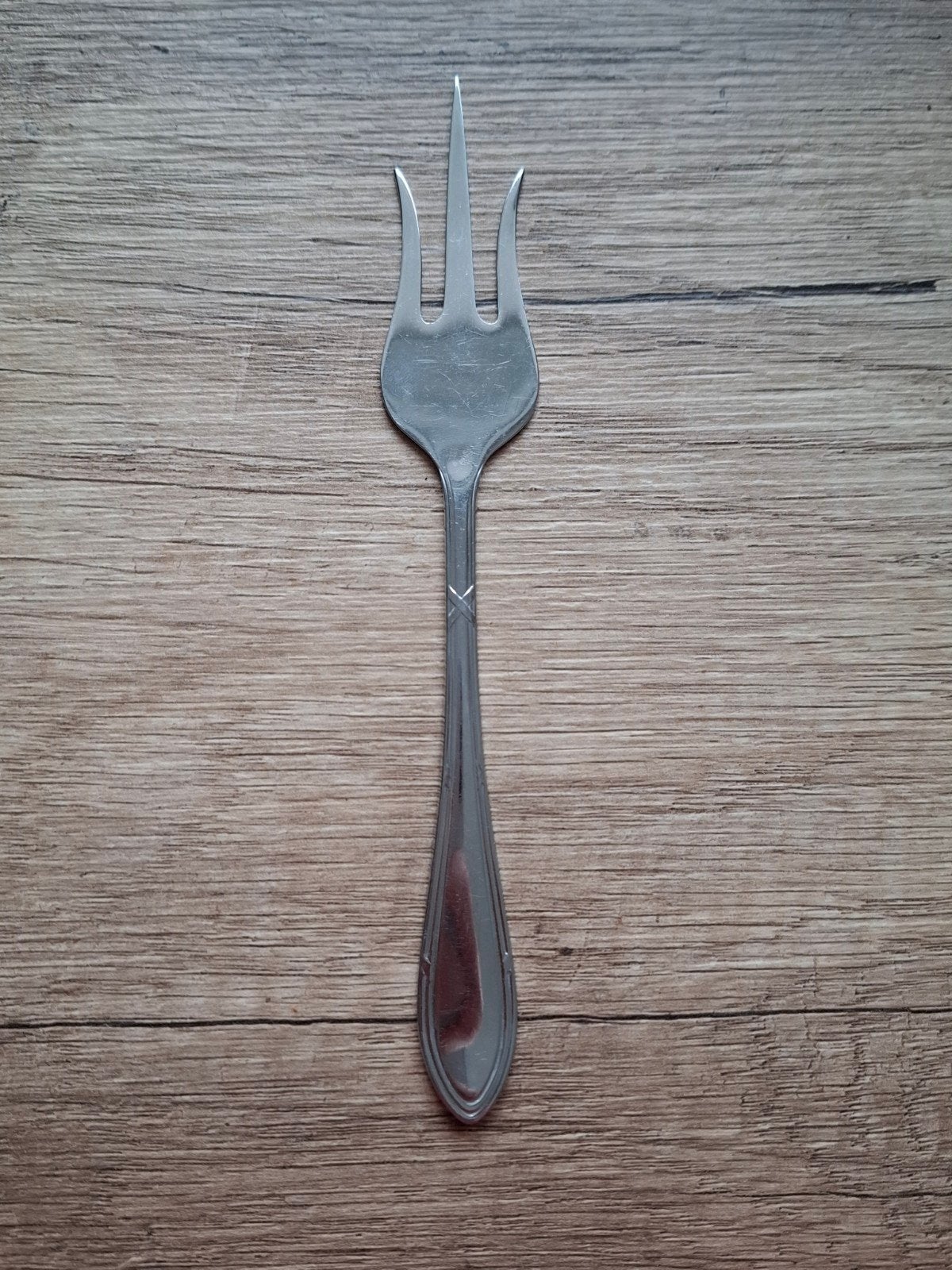 Verzilverde sardinevork antiek vintage, Antiek en Kunst, Antiek | Bestek, Ophalen of Verzenden