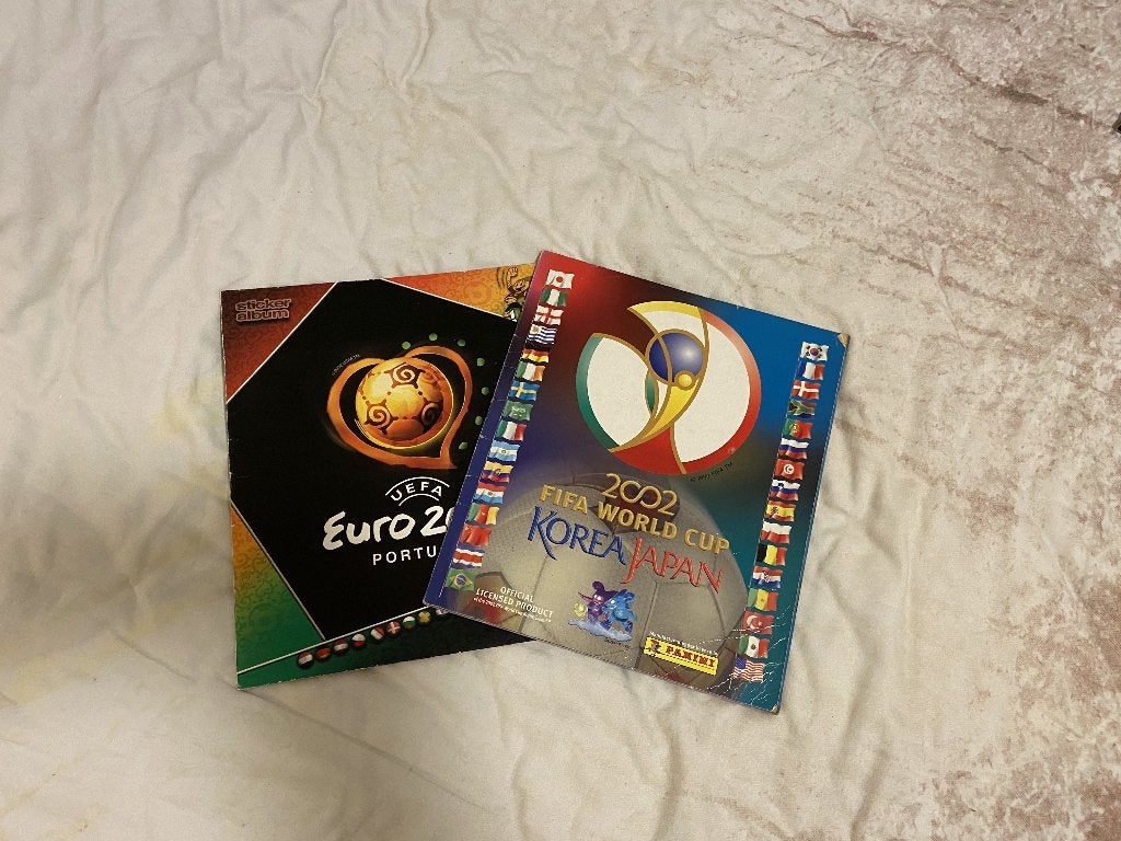Plaatjes Panini /WK & Road To 2002/ EK 2004 Aangeboden/Rui, Ophalen of Verzenden, Zo goed als nieuw, Buitenlandse clubs, Poster, Plaatje of Sticker