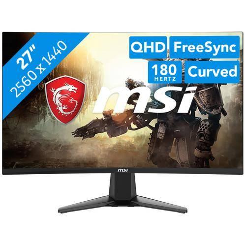 MSI 27 Inch 2K QHD Curved Gaming Monitor 180Hz, Computers en Software, Monitoren, Gaming, Curved, VA, Zo goed als nieuw