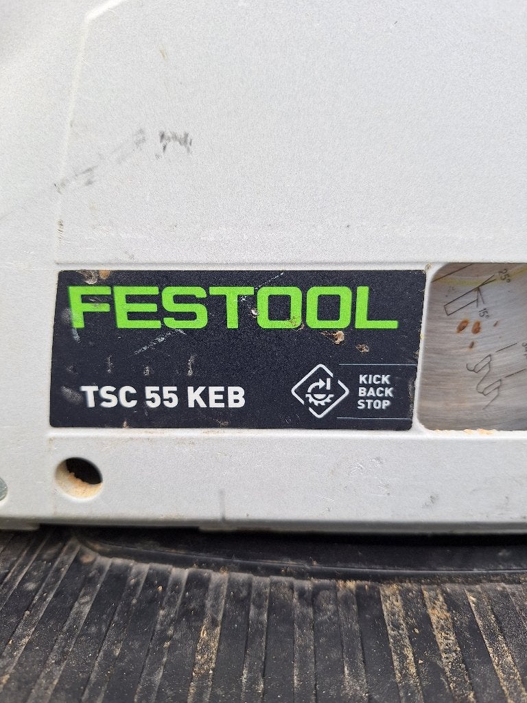 Festool inval cirkelzaag 36V TSC 55 KEB met accu's, Ophalen, Gebruikt, Invalzaag, 30 tot 70 mm
