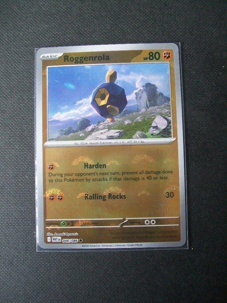 4441: Nieuwe Pokemonkaart holofoil ROGGENROLA HP80 (048/086), Verzenden, Nieuw, Losse kaart, Foil