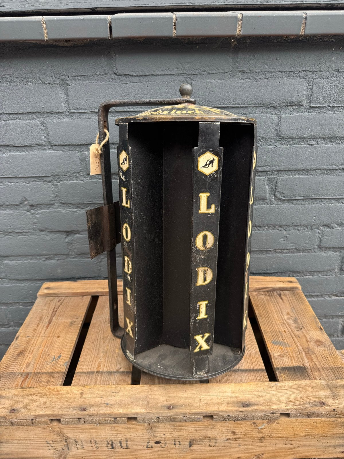 Vintage Lodix FarbstarK Schoenpoets Display Rek, Antiek en Kunst, Antiek | Overige Antiek, Ophalen of Verzenden