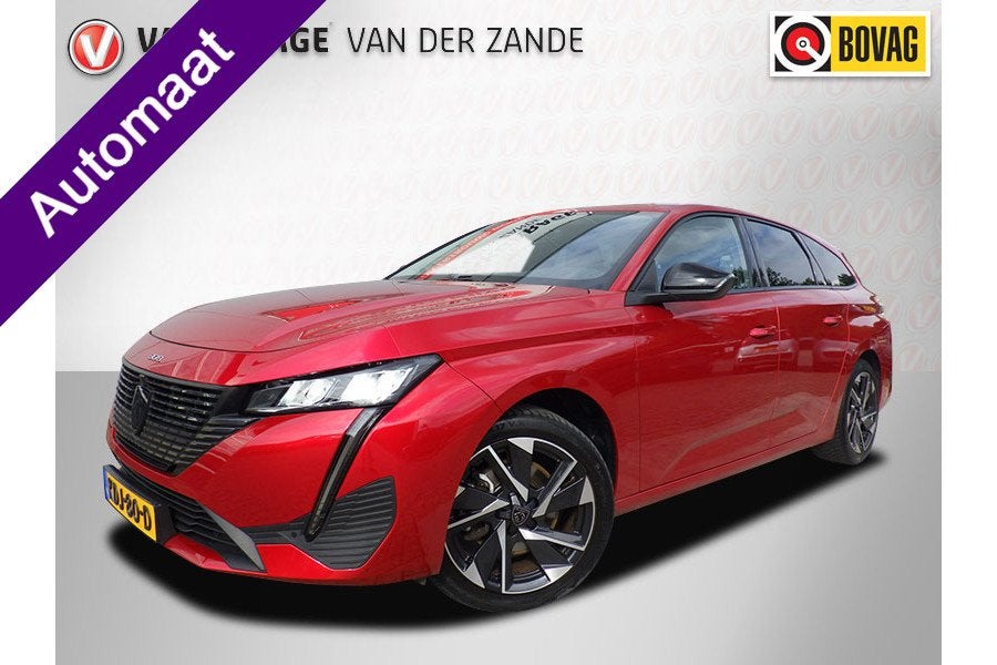 Peugeot 308 SW 1.2 AUT Allure, Camera, Cruise, Navi Compleet, Auto's, Gebruikt, 1199 cc, Parkeersensor, Leder en Stof