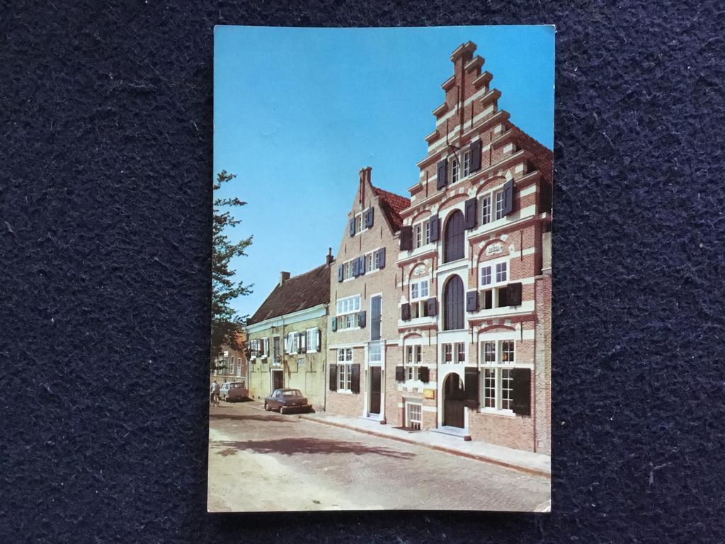 Ansichtkaart Enkhuizen, Ingang Zuiderzee Museum, Ophalen of Verzenden, 1960 tot 1980, Gelopen, Noord-Holland