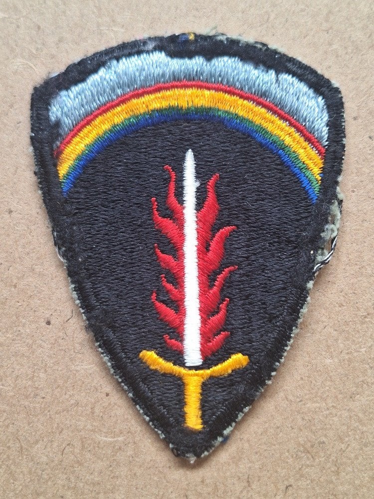 WWII US SHAEF patch normal size, Verzenden, Amerika, Embleem of Badge