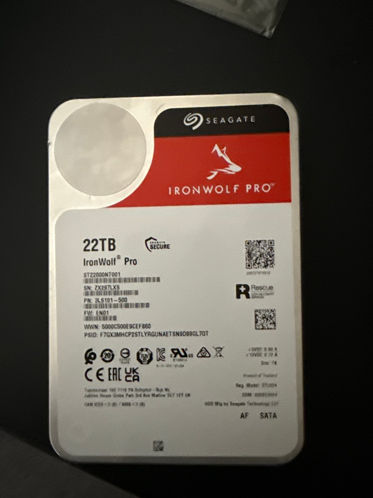 Seagate IronWolf Pro 22TB HDD - Nieuw, Computers en Software, Harde schijven, Intern, Server, Nieuw, Ophalen of Verzenden
