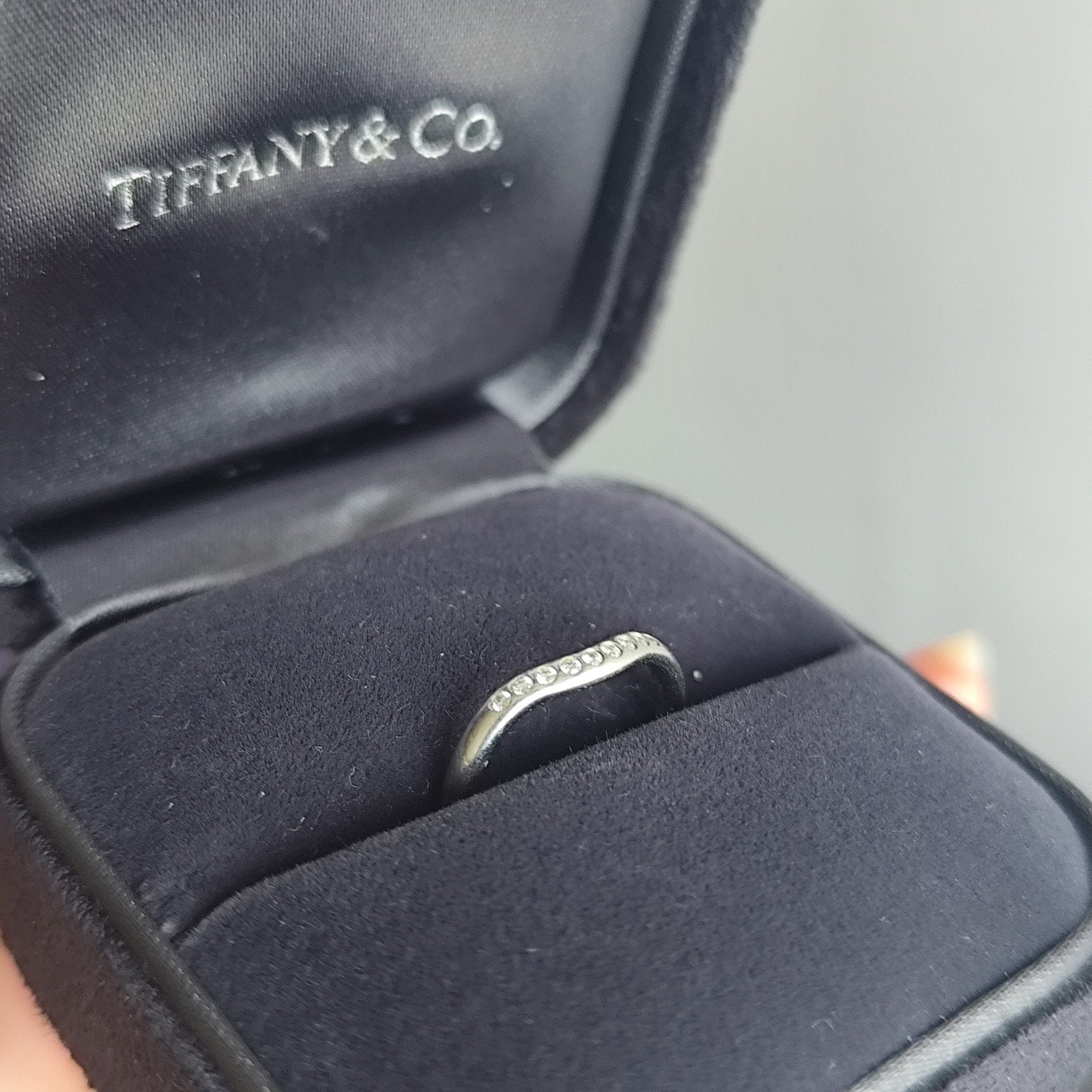 Tiffany & co platina ring, Overige materialen, Ophalen of Verzenden, Met edelsteen, Dame