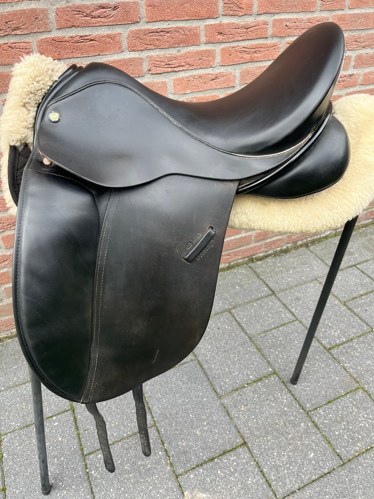 KM dresuurzadel 17,5 inch, L (17.5 inch), Dressuur, ., Diepe zit
