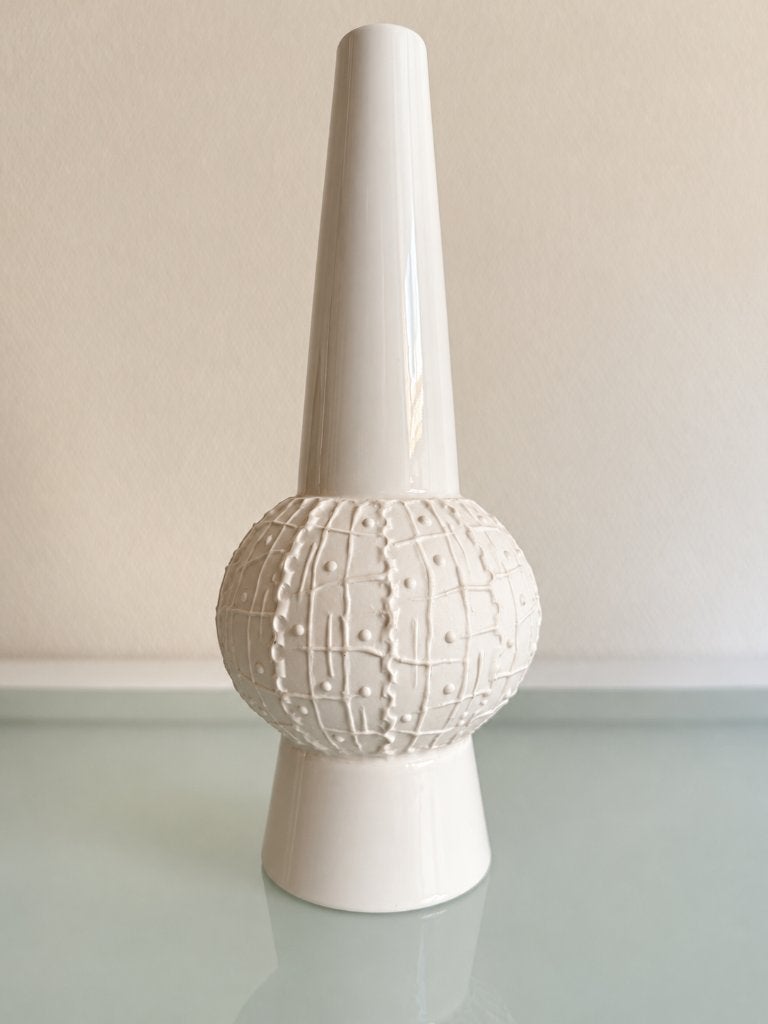 Witte porseleinen vaas Royal Bavaria KPM Duitsland, Wit, 26 cm, Vaas, Ophalen of Verzenden