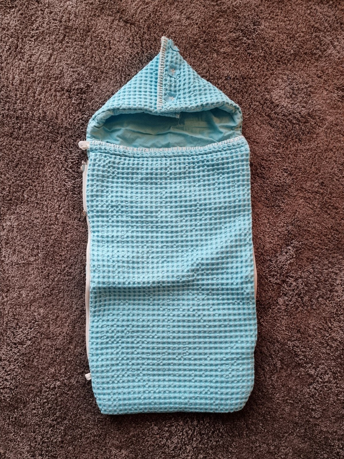 Koeka voetenzak wafel/flanel Antwerp aqua blauw TOG 3.4, Koeka, Ophalen of Verzenden, Zo goed als nieuw, Gevoerd