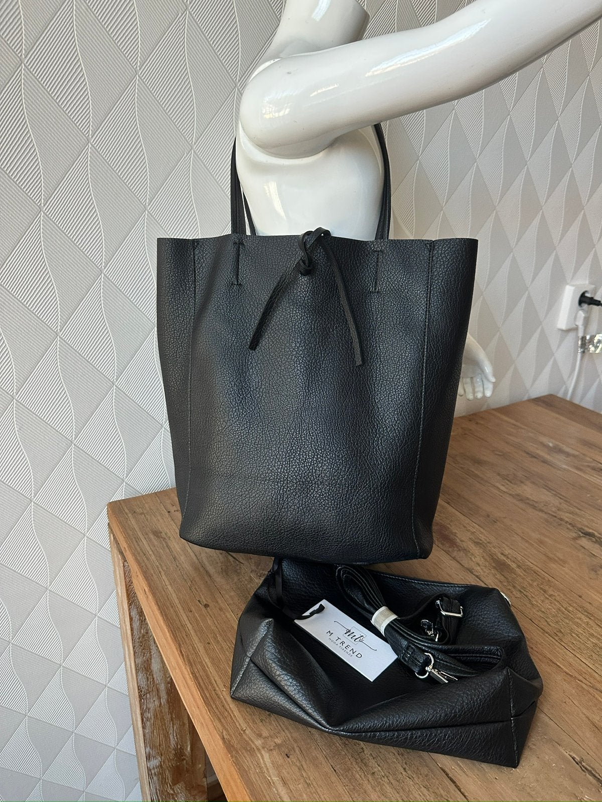 Shopper, tas, VEGAN, nieuw, Ophalen of Verzenden, Nieuw, Zwart, Shopper