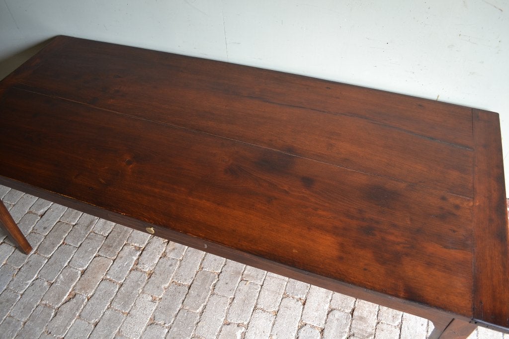 Prachtige strakke antieke eiken houten eettafel., Verzenden