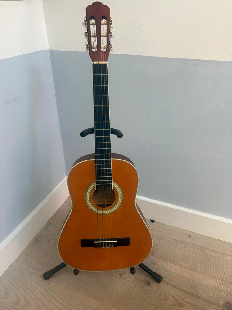 Hudson Graduate Gitaar met tas en standaard, Ophalen, Zo goed als nieuw, Klassieke of Spaanse gitaar, Met koffer