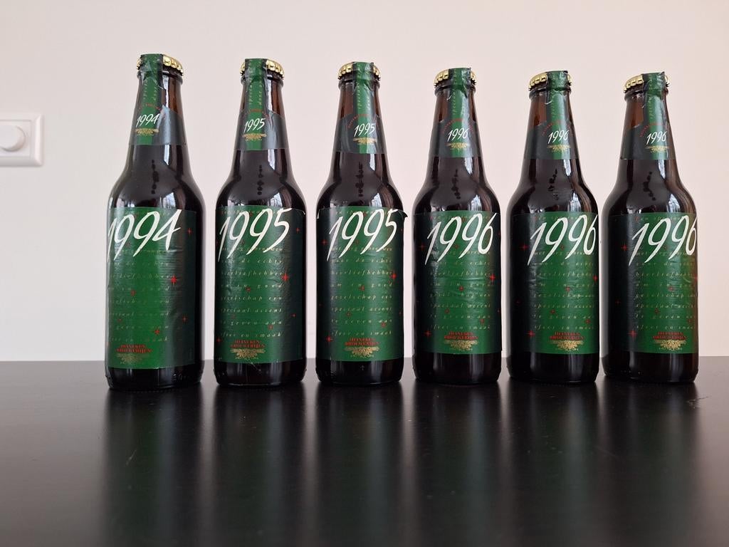 20. Heineken 6 flesjes 1994/1995/1996, Ophalen of Verzenden, Flesje(s), Heineken