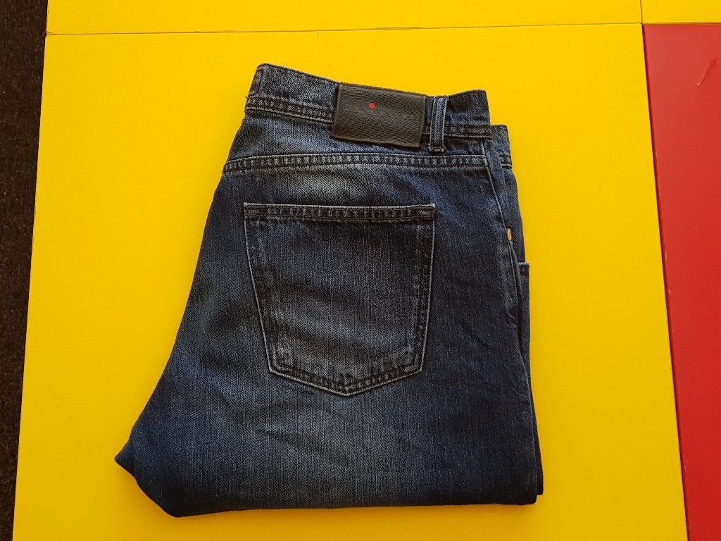 Kiton Napoli spijker  broek met blauwe kleur maat 36, Zo goed als nieuw, Kiton Napoli, Broek of Spijkerbroek, Verzenden