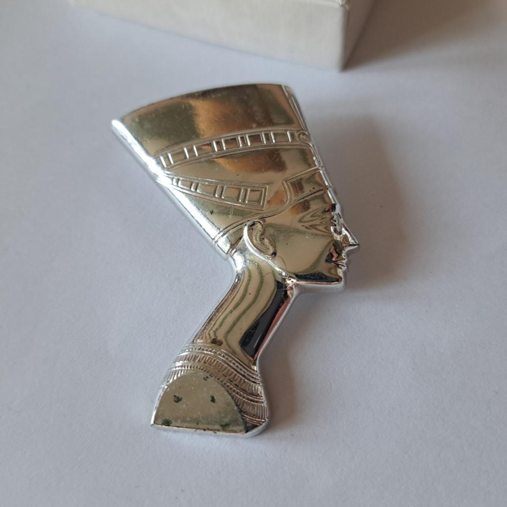 Oude vintage broche Egypte, Verzenden, Gebruikt, Zilver, Overige materialen