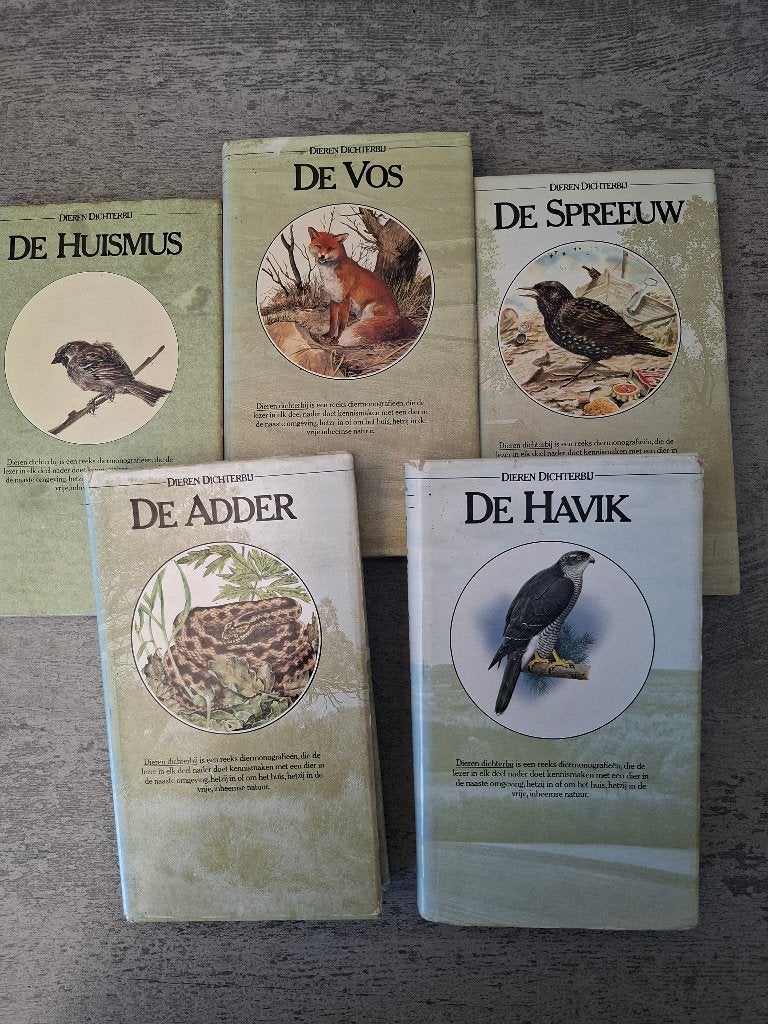 Dieren dichterbij nr. 2-4-5-6-9 (Spectrum), Gelezen, Diverse auteurs, Ophalen of Verzenden, Natuur algemeen