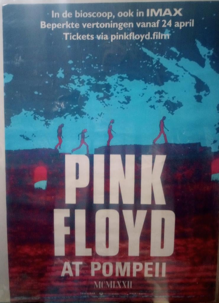 Pink Floyd - At Pompeii poster, Ophalen of Verzenden, Zo goed als nieuw, A1 t/m A3, Muziek