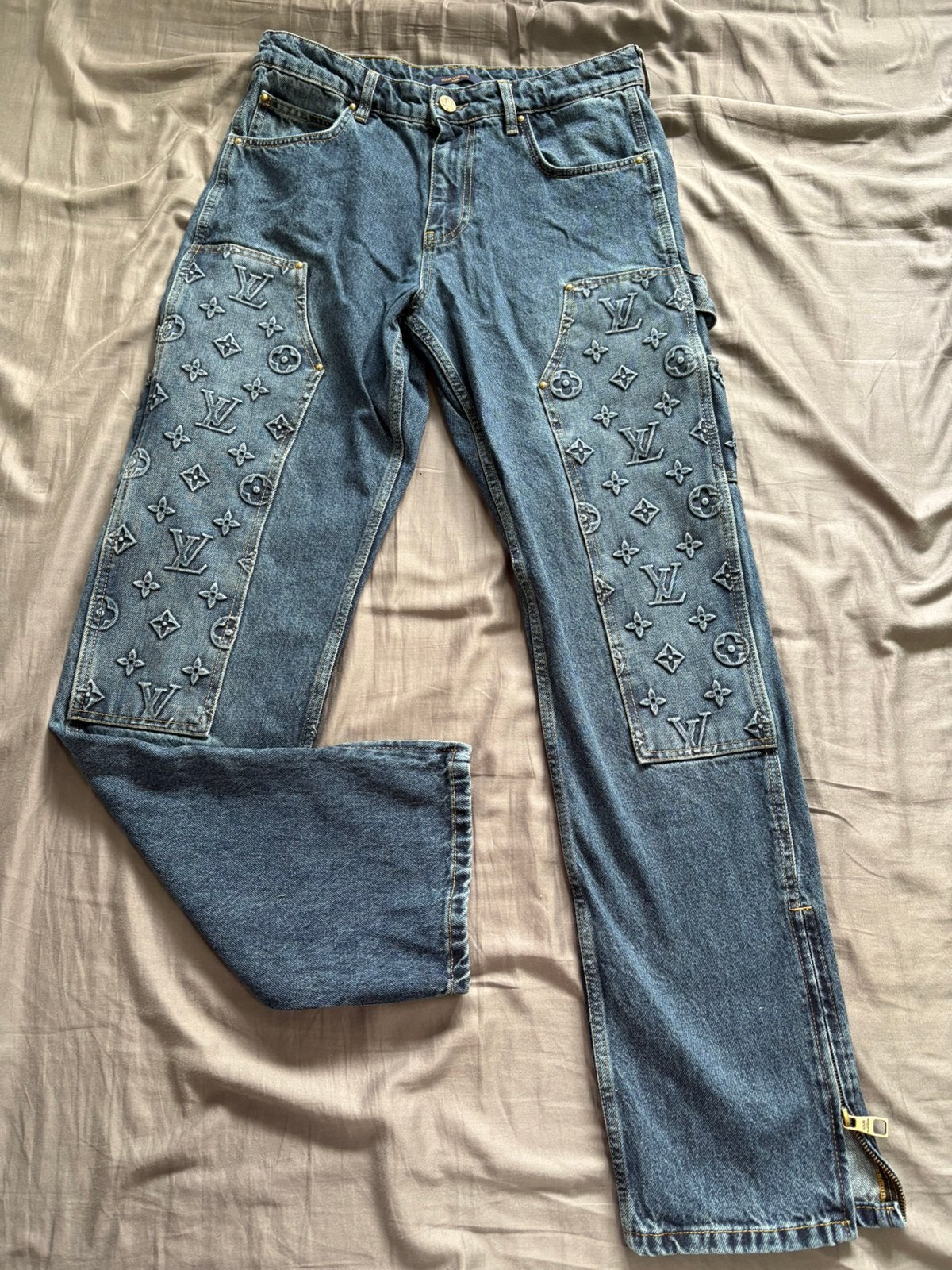 Spijkerbroek blauw maat L, Verzenden, Zo goed als nieuw, Blauw, W30 - W32 (confectie 38/40)