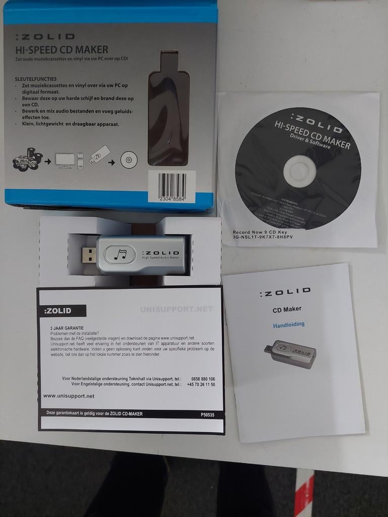 Zolid Hi-Speed CD Maker USB Audio Grabber, Ophalen of Verzenden, Zo goed als nieuw, MacOS
