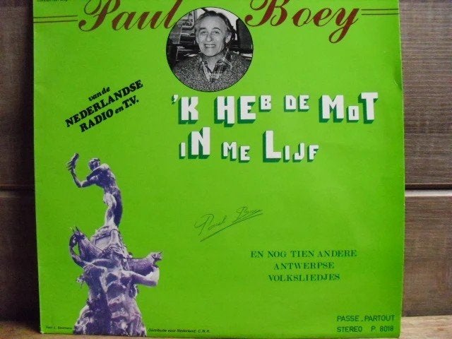 Paul Boey "'K Heb De Mot In Me Lijf" LP, Cd's en Dvd's, LP, Gebruikt, Ophalen of Verzenden, Levenslied of Smartlap