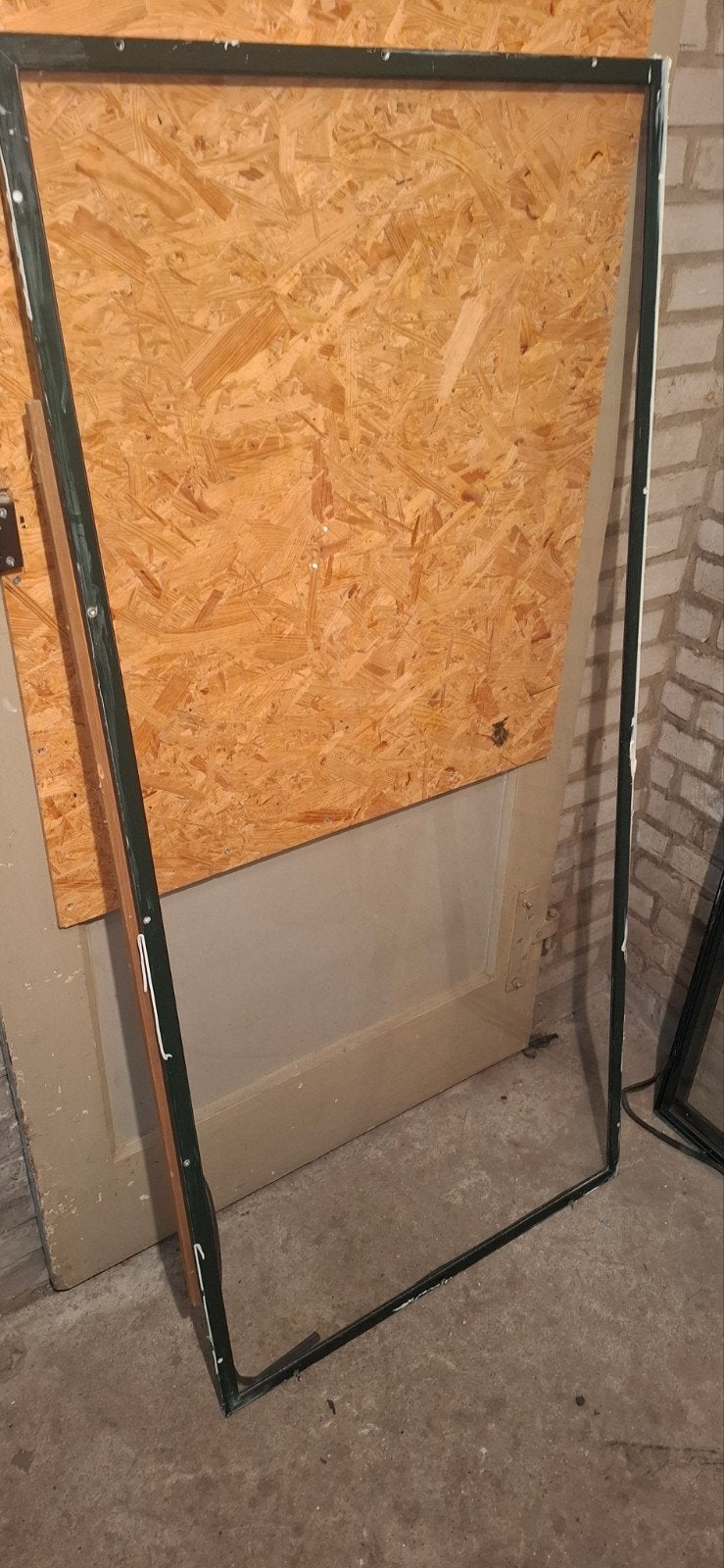 3 Voorzetramen in aluminium frame met rubber afwerking, Ophalen, Gevelraam of Ruit, Gebruikt, Minder dan 80 cm
