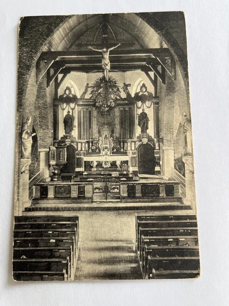 Ansichtkaart Alphen (gld) Interieur R.K. Kerk, Ophalen of Verzenden, 1960 tot 1980, Ongelopen