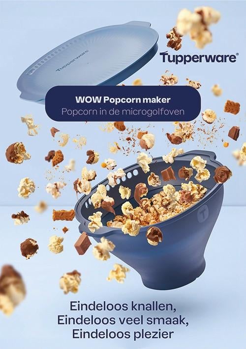 Nieuwe Tupperware WOW Popcornmaker voor Magnetron, Ophalen of Verzenden, Nieuw