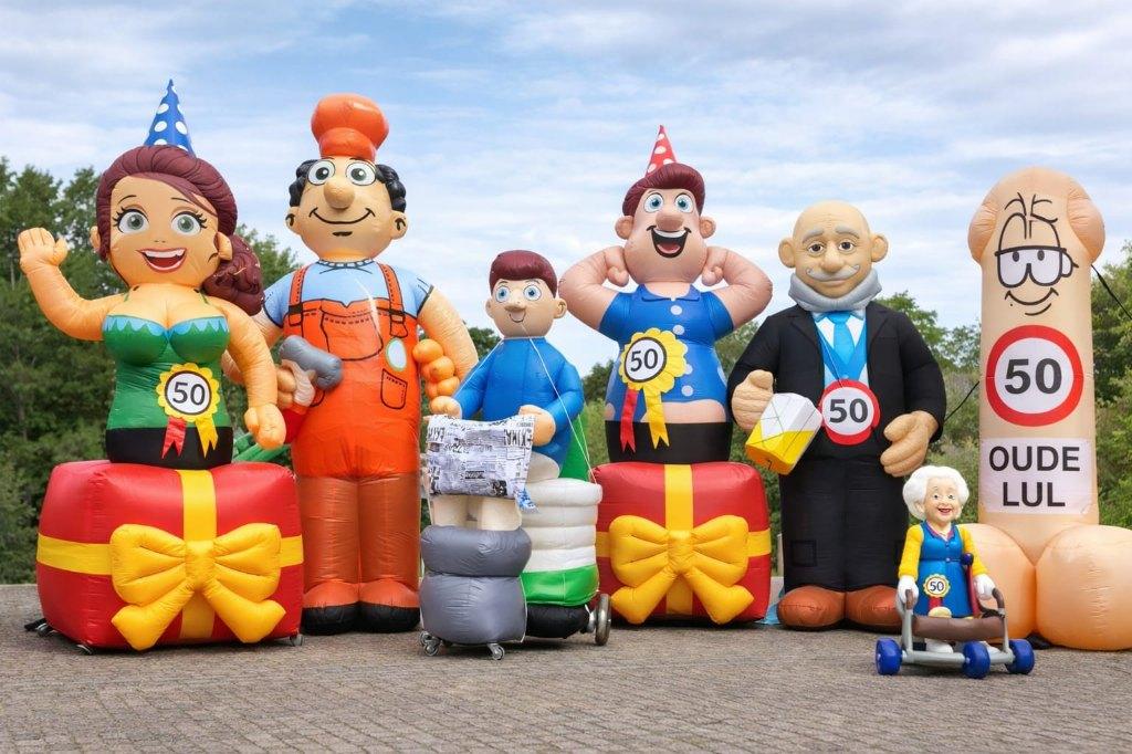 opblaas abraham sara sarah te huur huren opa oma pop te huur, Ophalen of Verzenden, Zo goed als nieuw, Abraham of Sarah