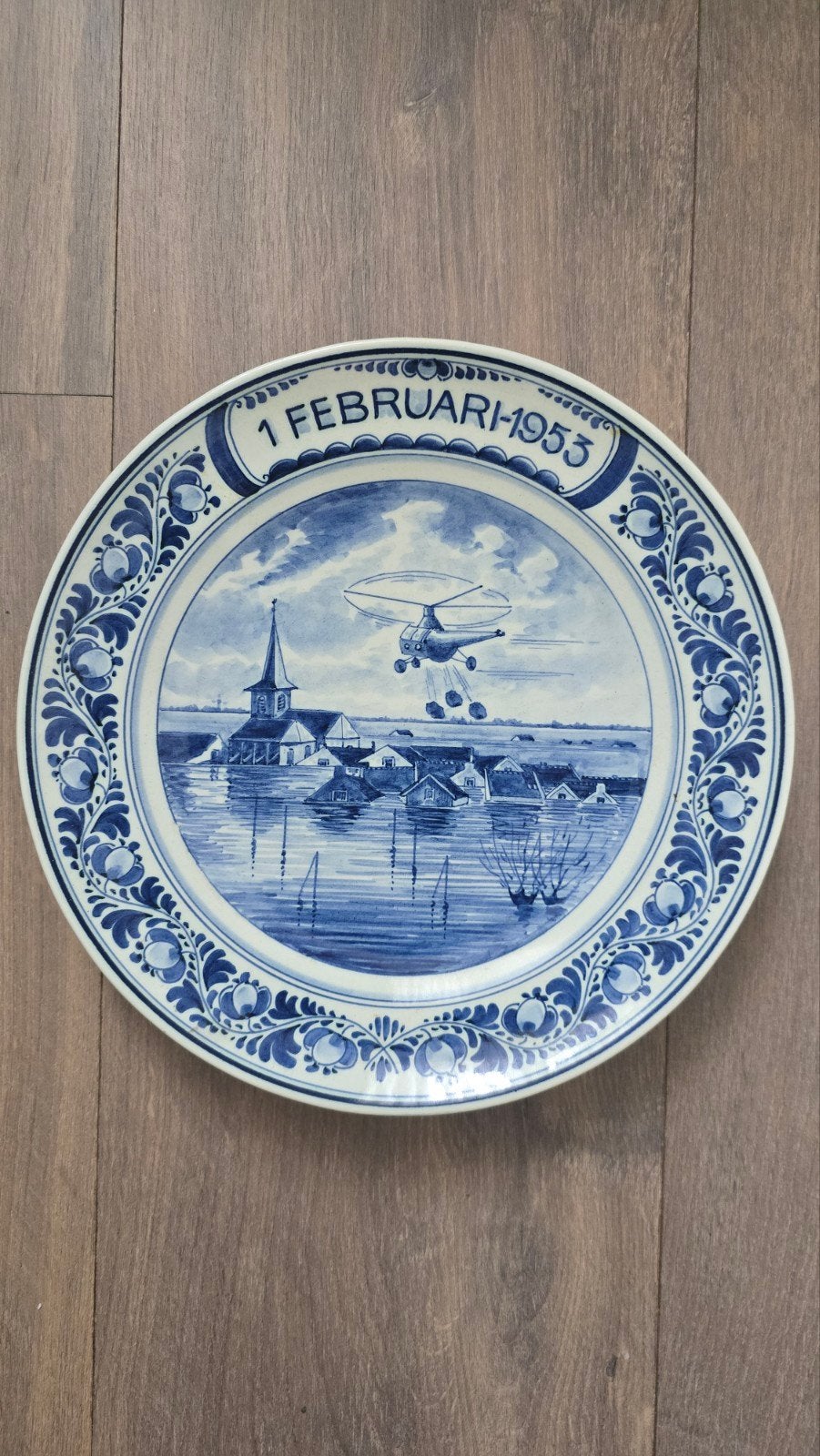 Delfst blauw bordje watersnoodramp 1 februari 1953, Ophalen of Verzenden