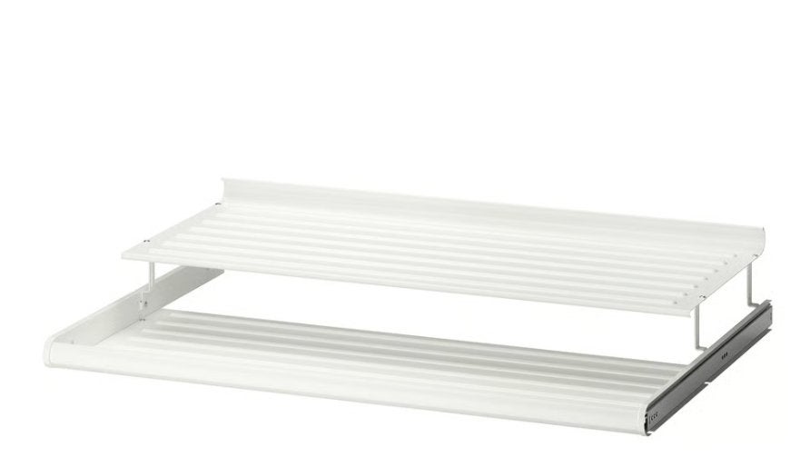2 Ikea Uittrekbaar schoenenrek, wit, 100x58 cm, Ophalen, Zo goed als nieuw