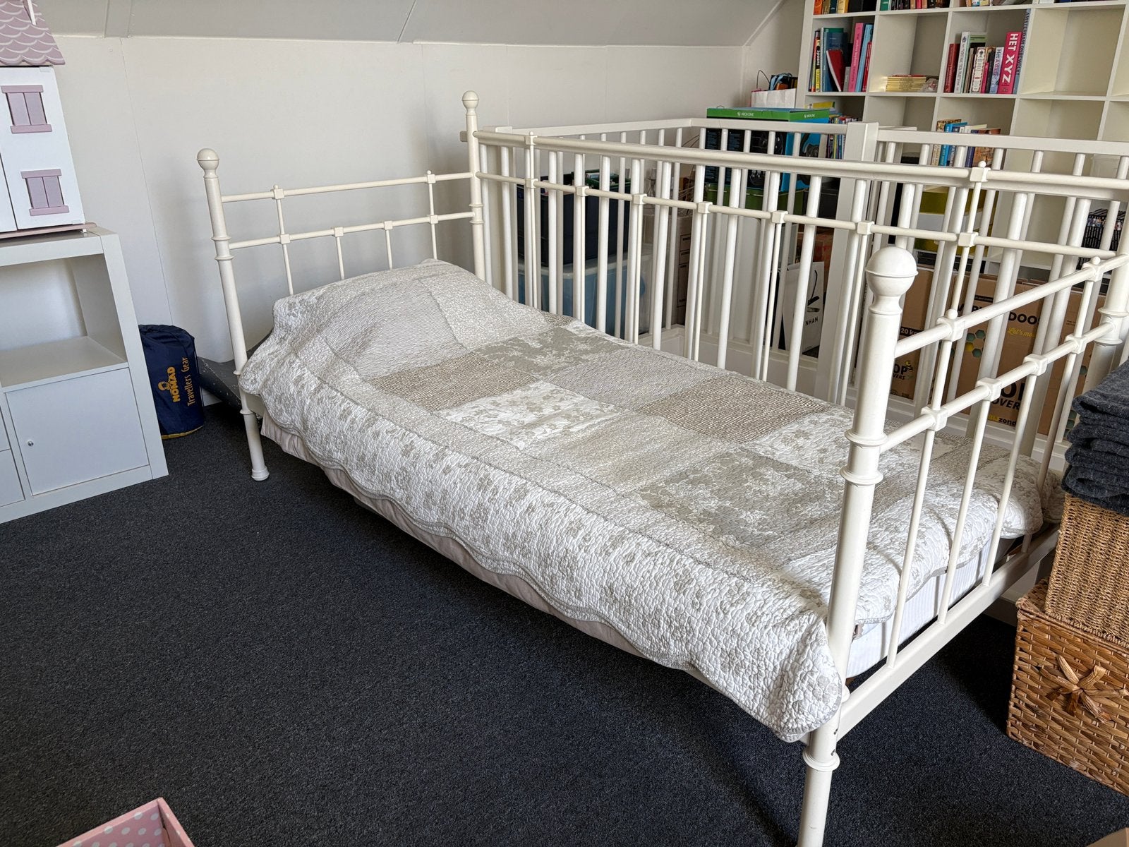 GRATIS IKEA Tromsnes bed, Ophalen, 90 cm, Eenpersoons, Wit