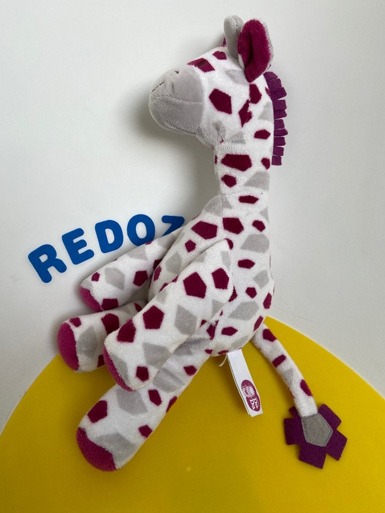 K3380 Stichting DADA giraf giraffe grijs paars 5x, Ophalen of Verzenden, Zo goed als nieuw, Overige typen