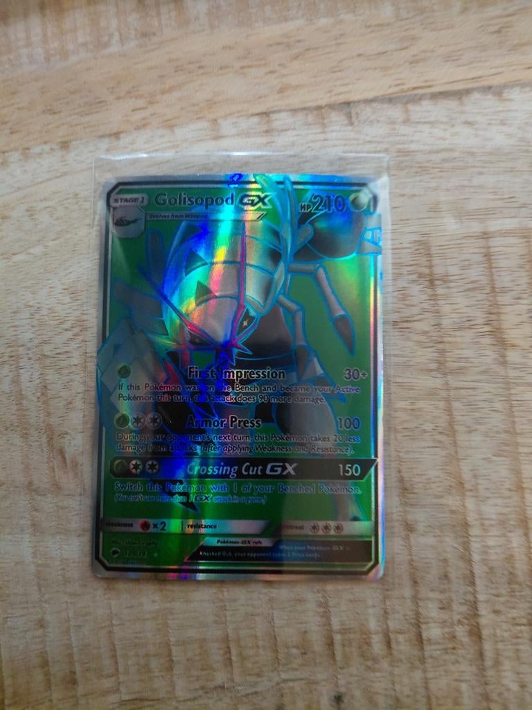 Golisopod GX Pokémon Kaart - Foil - Zo goed als nieuw, Ophalen of Verzenden, Zo goed als nieuw, Losse kaart, Foil