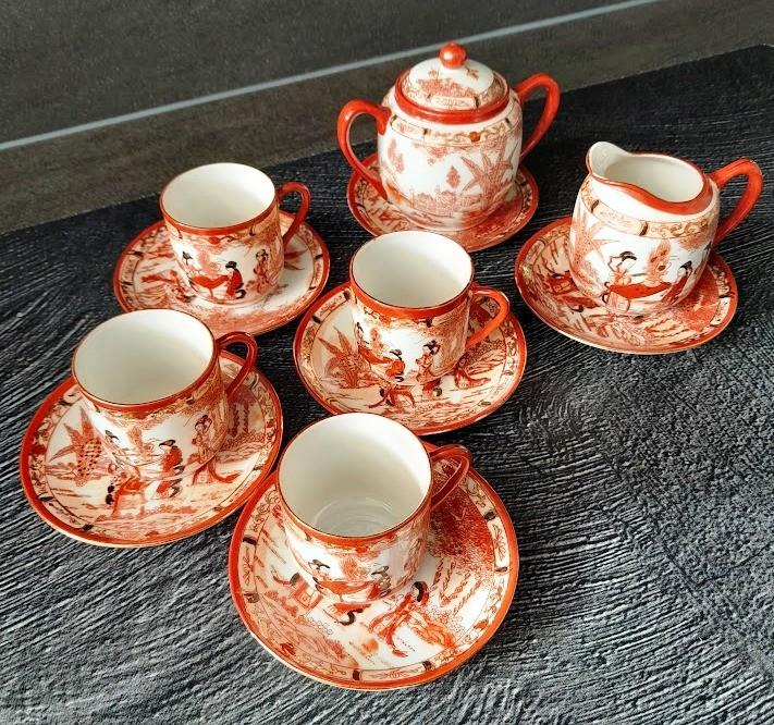 Japans theeservies met Geisha watermerk, Ophalen of Verzenden