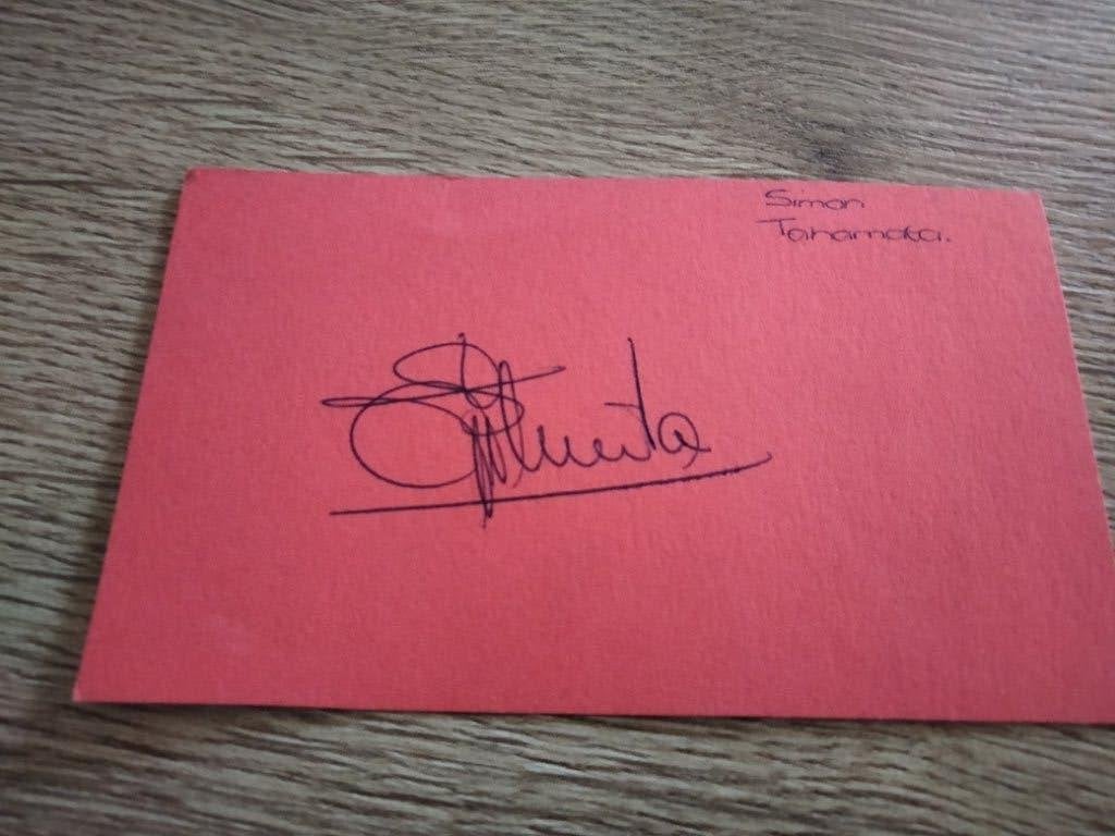 Handtekening Simon tahamata ajax, Ophalen of Verzenden, Gebruikt, Ajax, Overige typen