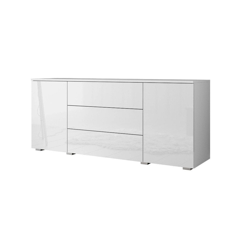 Modern Dressoir Pure White, Huis en Inrichting, Kasten | Dressoirs, Ophalen, 150 tot 200 cm, Zo goed als nieuw, 25 tot 50 cm