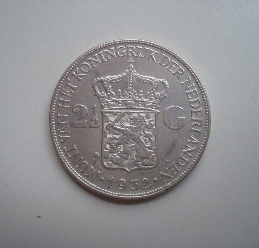 2,5 Gulden 1932 - zilver -, Ophalen, Koningin Wilhelmina, 2½ gulden, Zilver