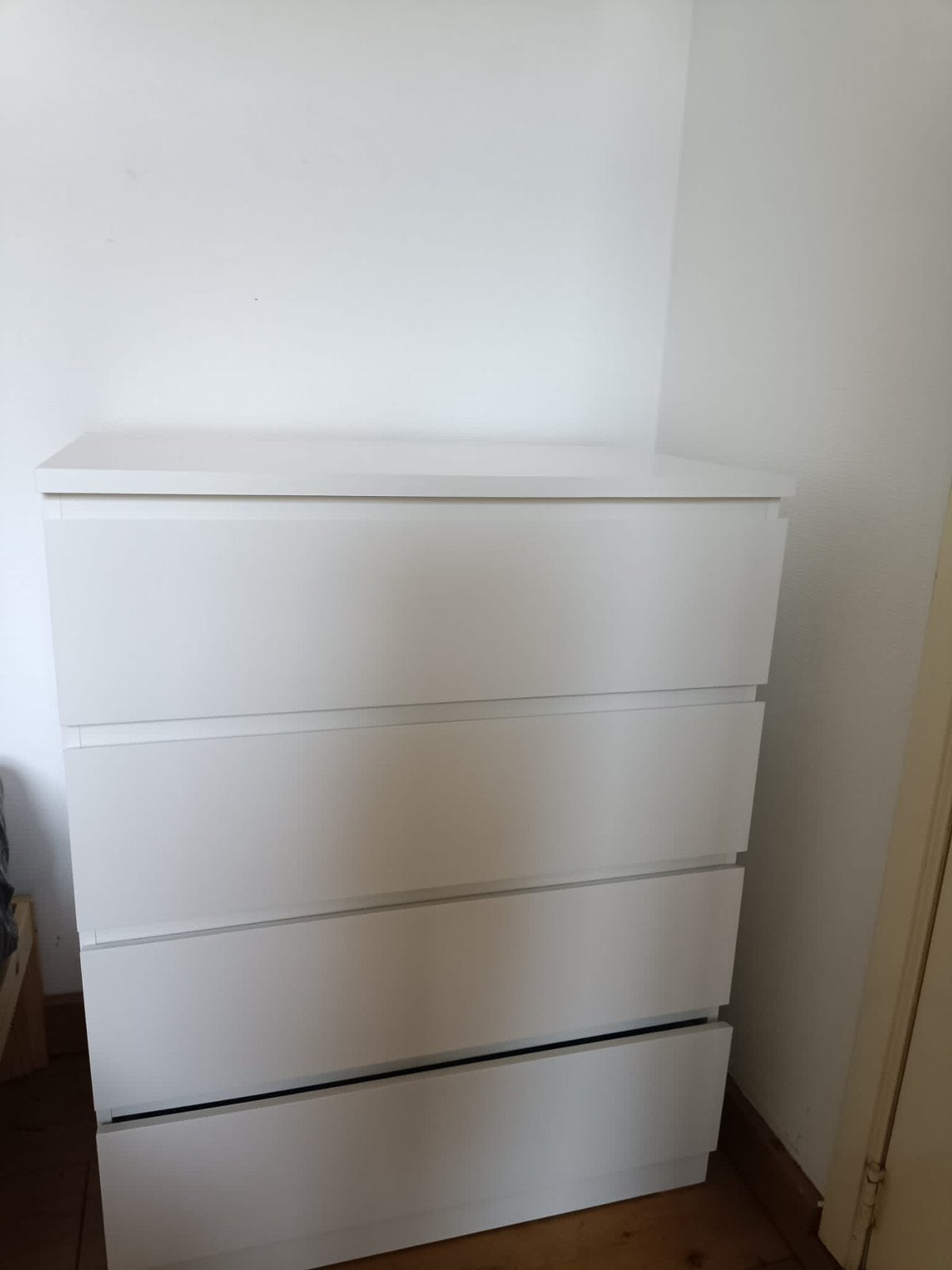 MALM Chest of 4 drawers white 80x100 cm, Ophalen, Zo goed als nieuw, 25 tot 50 cm, 50 tot 100 cm