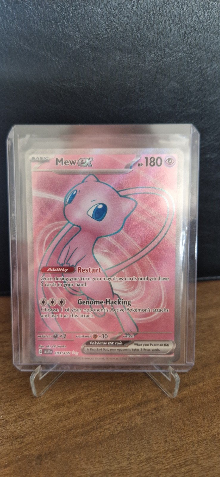 Mew EX Full Art Pokémon Kaart 193/165, Ophalen of Verzenden, Zo goed als nieuw, Losse kaart, Foil
