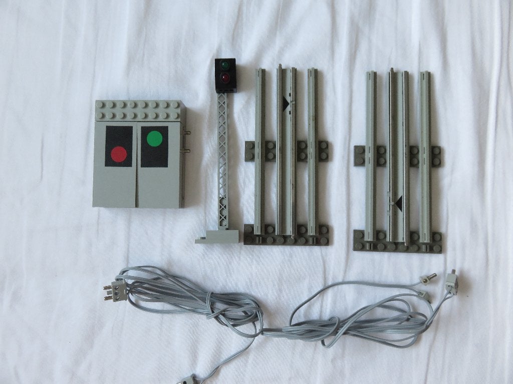Lego Trein 12-volt, set 7860, seinpaal, Kinderen en Baby's, Gebruikt, Lego, Ophalen of Verzenden, Compleet