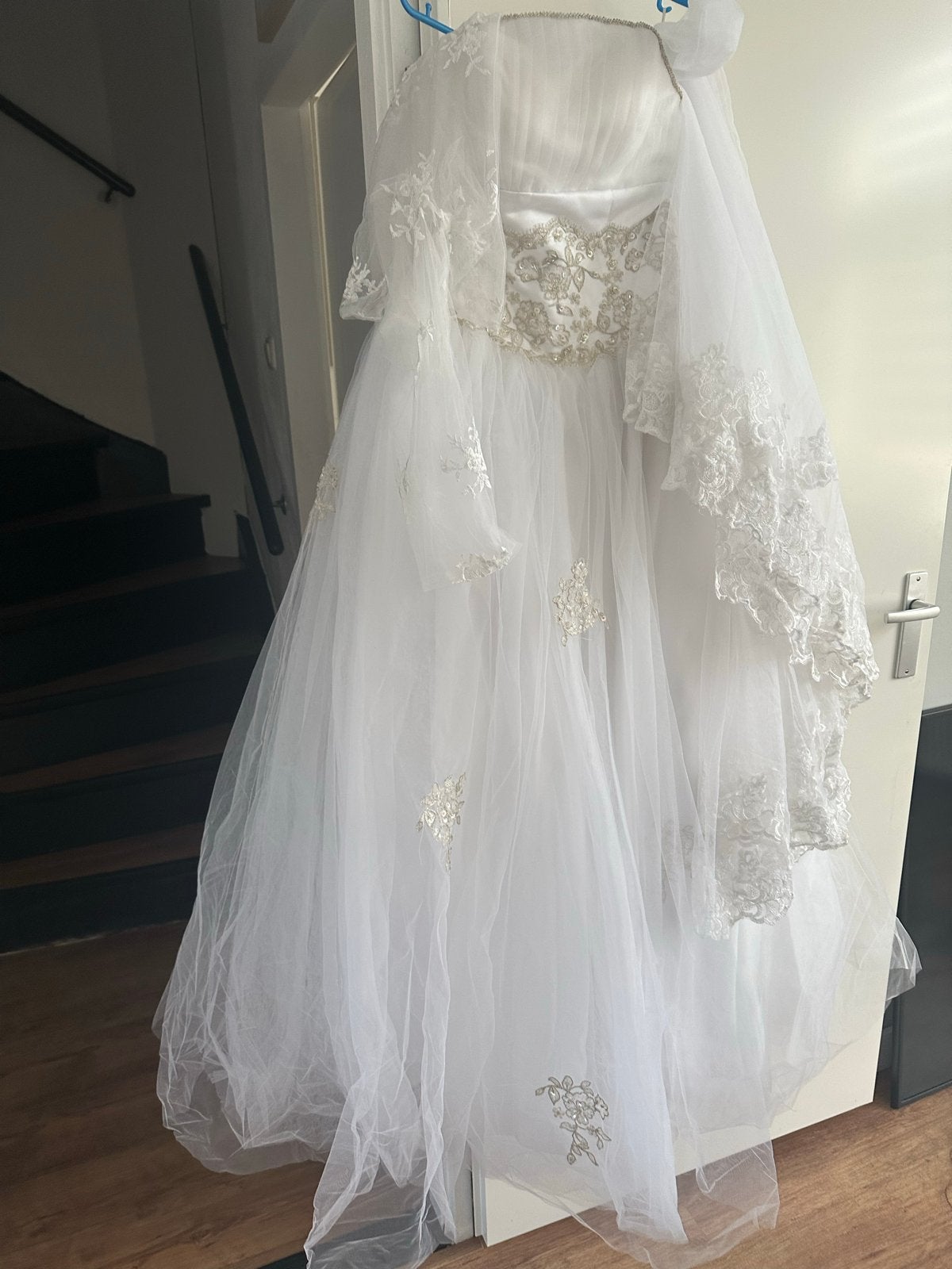 Prachtige Trouwjurk - Maat S/XS - Zo goed als nieuw, Kleding | Dames, Ophalen of Verzenden, Zo goed als nieuw, Wit, Trouwjurk