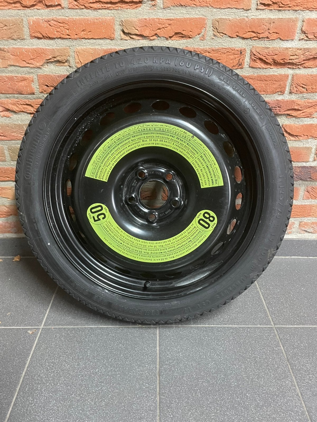 Reserve wiel vw / audi 19 inch, Banden en Velgen, Nieuw, 135 mm, Zomerbanden