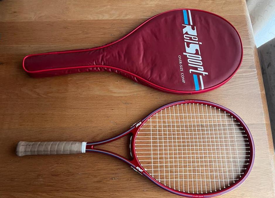 Reisport Over-Size Comp Tennisracket L5 4 5/8L met hoes, Gebruikt, L5, Racket, Ophalen