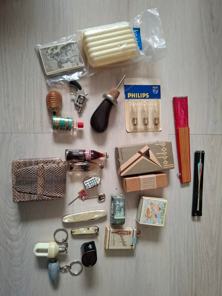 Vintage reclame items oa klm philips poppel 4711 etc, Ophalen of Verzenden, Gebruikt