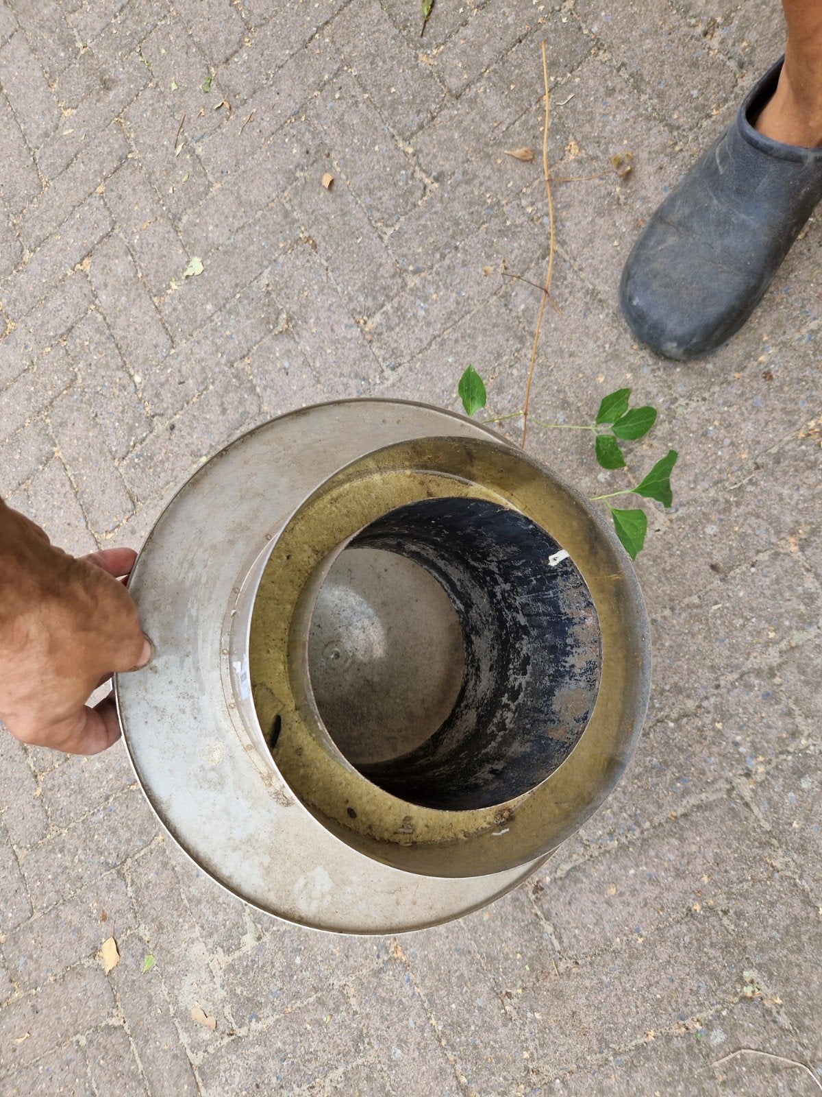 Roestvrijstalen schoorsteenkap/afzuigkap, Doe-het-zelf en Verbouw, Ophalen, Gebruikt, Afzuiger