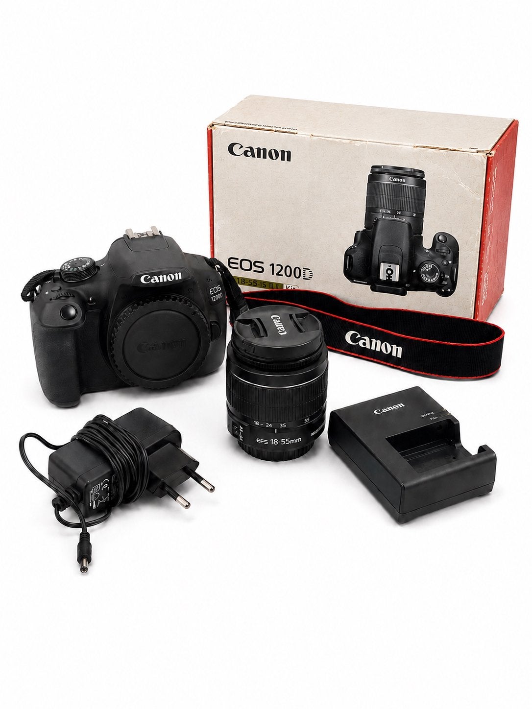 Canon EOS 1200D Spiegelreflexcamera met 18-55mm lens, Ingebouwde flitser, Spiegelreflex, Canon, Ophalen of Verzenden