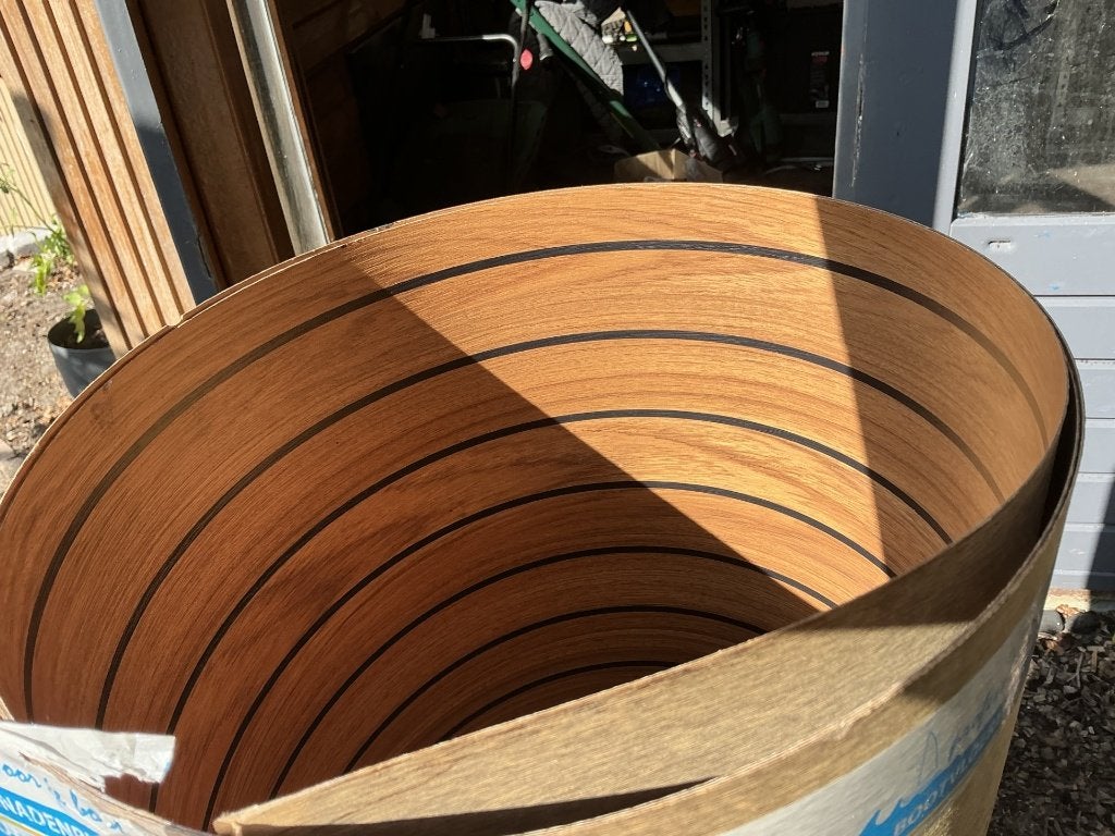 HPL teakplaat 305 x 128, Ophalen, Nieuw, HPL, Minder dan 20 mm